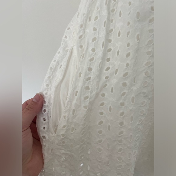 Eyelet White Dress/Romper - Picture 3 of 5